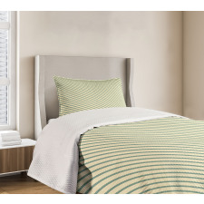 Bias Green Stripes Bedspread Set