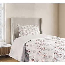 Curvy Dotted Branches Bedspread Set