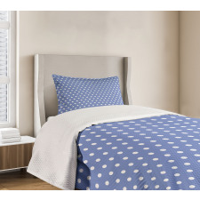 White Classic Polka Dots Bedspread Set