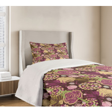 Plum French Eiffel Tower Bedspread Set