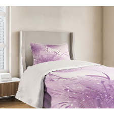 Vector Flowers Butterfly Bedspread Set