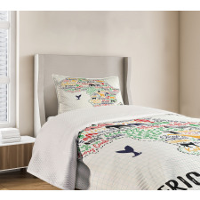 Continent Colored Bedspread Set