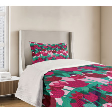 Abstract Tulips Flowers Bedspread Set