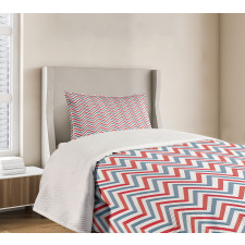 Pastel Zig Zag Pattern Bedspread Set