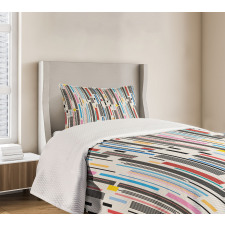 Various Color Stripes Bedspread Set