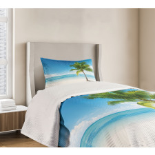 Sea Ocean Palm Trees Bedspread Set
