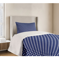 White Polka Dotted Tile Bedspread Set