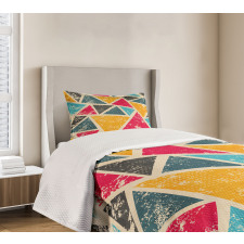 Funk Art Grungy Abstract Bedspread Set