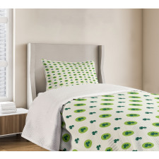 Clovers Green Dots Irish Bedspread Set