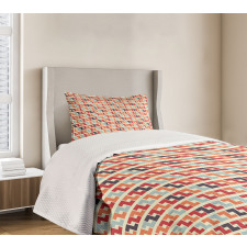 Retro Geometric Zigzag Bedspread Set