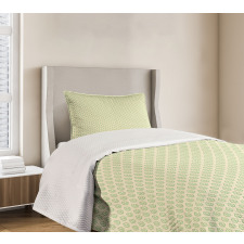 Geometric Spring Leaves Bedspread Set