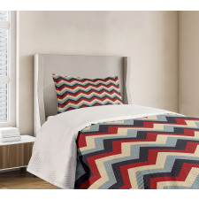 Retro Abstract Stripes Bedspread Set