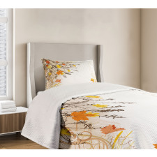 Maple Leaves in Autumn Bedspread Set