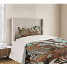 Urban Abstract Cityscape Bedspread Set