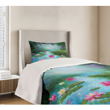 Fantasy Pond Water Lily Bedspread Set