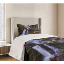 Mountain and Waterfall Bedspread Set