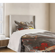 Street Musician Singing Bedspread Set