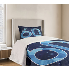 Birthday 60 Stars Bedspread Set