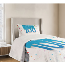 100 Years Birthday Bedspread Set