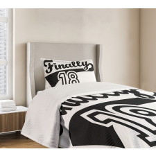 Basketball Words Bedspread Set