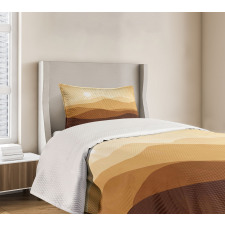 Abstract Sunrise Mountains Bedspread Set