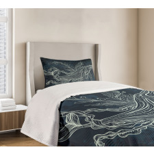 Doodle Coral Reef Seaweed Bedspread Set