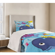 Marine Animals Bedspread Set