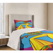 Afro Disco Lady Bedspread Set