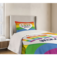 LGBT Pride Love Wins Bedspread Set