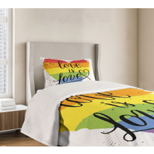 Love is Love Art LGBT Bedspread Set