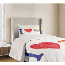 I Heart Pride Artwork Bedspread Set