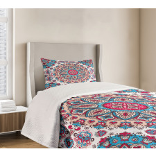 Oriental Style Floral Retro Bedspread Set