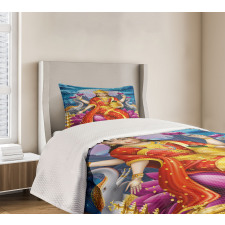 Figure of Wealth Festive Bedspread Set