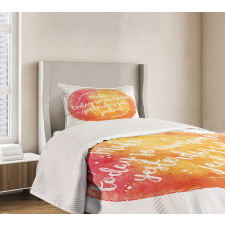 Motivational Grungy Art Bedspread Set