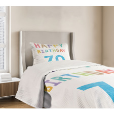 Abstract 70 Birthday Bedspread Set