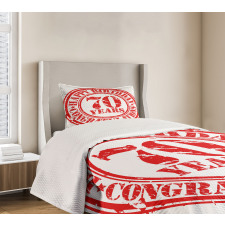 70 Years Old Congrats Bedspread Set