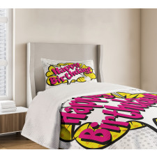 Pop Art Greeting Dots Bedspread Set