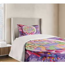 Birthday Cake Presents Bedspread Set