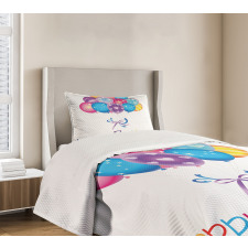 Balloon Bouquet Hearts Bedspread Set