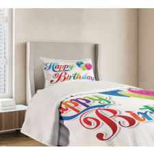 Modern Writing Balloon Bedspread Set