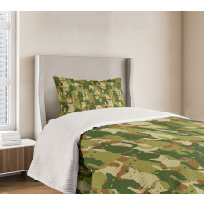 Kitten Silhouettes Jungle Bedspread Set