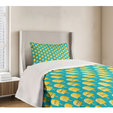 Lemon Flavor Face Bedspread Set