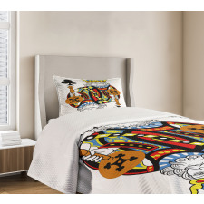 King of Clubs Gamble Card Bedspread Set