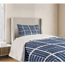 Stripes in Squares Bedspread Set