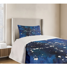 Grunge Space Theme Art Bedspread Set