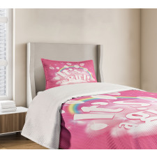 Its a Girl Words Bedspread Set