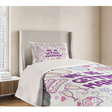 Happy Composition Doves Bedspread Set