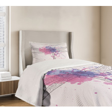 Grunge Moth Dragonfly Bedspread Set