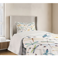 Minimalist Dragonflies Bedspread Set