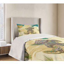 Sea Turtles Sand Boat Bedspread Set